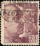 Spain 1949 General Franco 25 CTS Purple Brown Edifil 1048. Subida por Mike-Bell